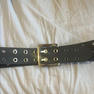 Punk Black Belt with silver buckle